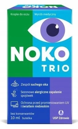 Noko Trio, krople do oczu, 10 ml, data ważności 02.27